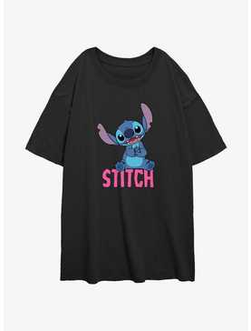 Disney Lilo & Stitch Sitting Stitch Womens Oversized T-Shirt, , hi-res