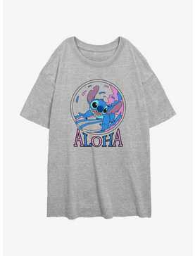 Disney Lilo & Stitch Aloha Surf Womens Oversized T-Shirt, , hi-res