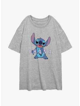 Disney Lilo & Stitch Ohana Womens Oversized T-Shirt, , hi-res