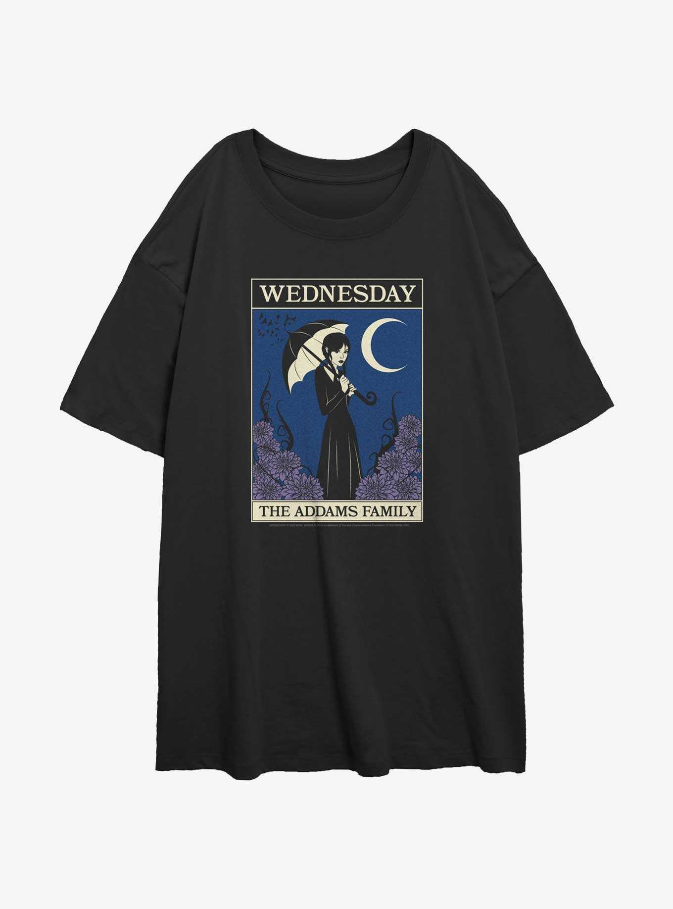 Wednesday Nightshade Tarot Womens Oversized T-Shirt, , hi-res