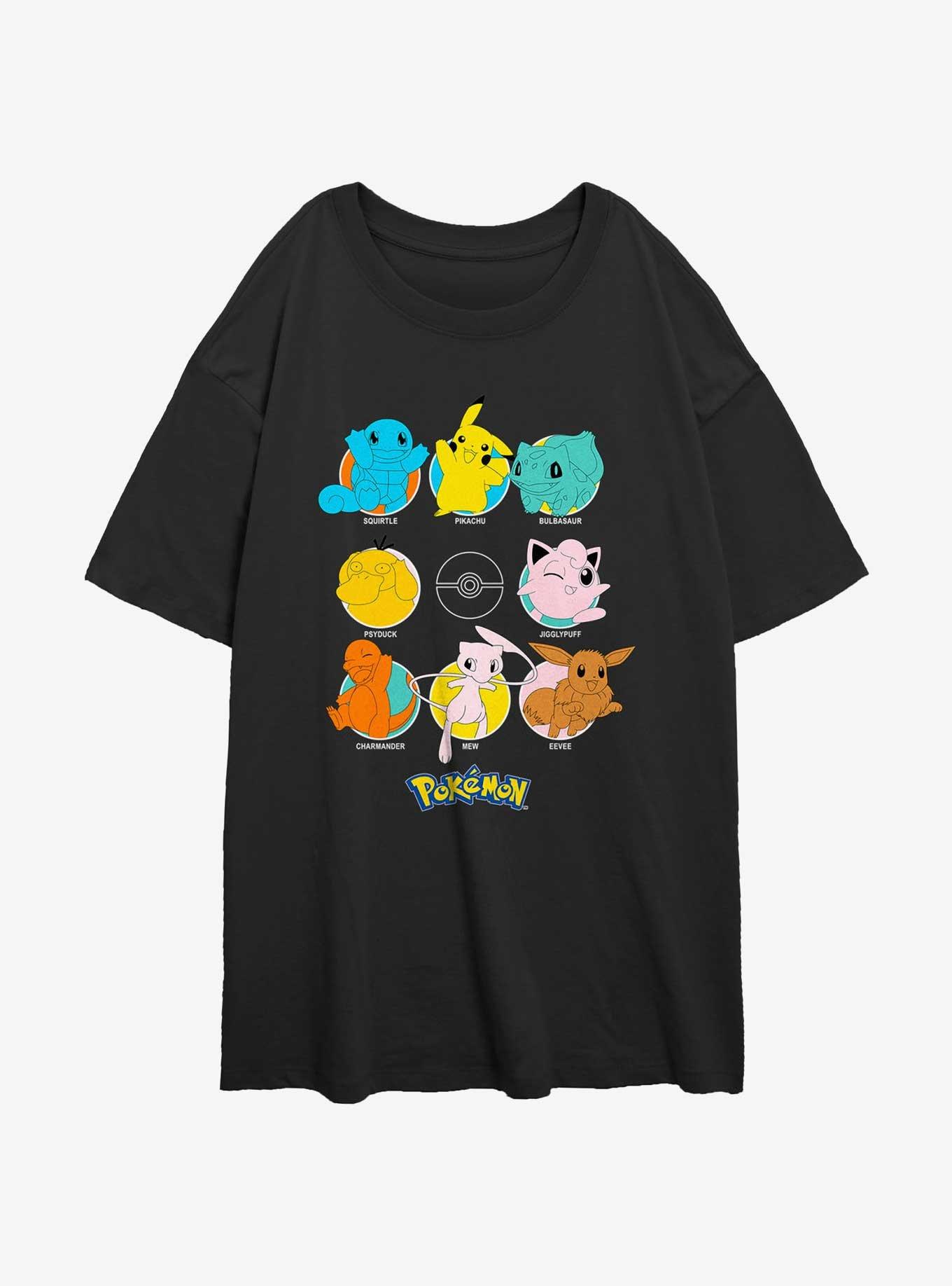 Pokemon All Poke Womens Oversized T-Shirt, BLACK, hi-res