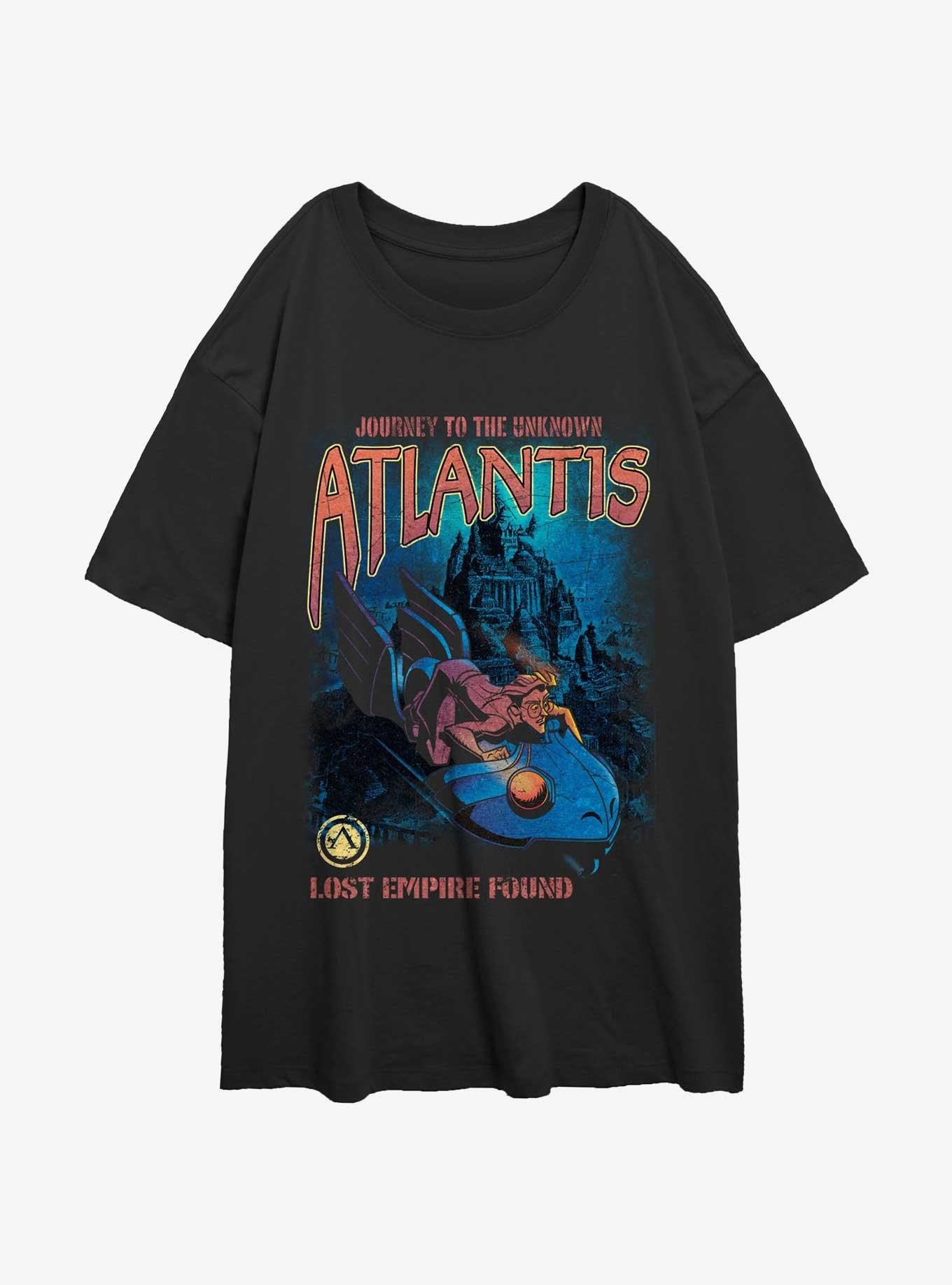 Atlantis: The Lost Empire Atlantis Found Womens Oversized T-Shirt, BLACK, hi-res