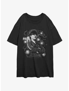 Wednesday Van Goth Noir Womens Oversized T-Shirt, , hi-res