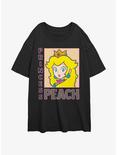 Nintendo Framed Princess Peach Womens Oversized T-Shirt, BLACK, hi-res