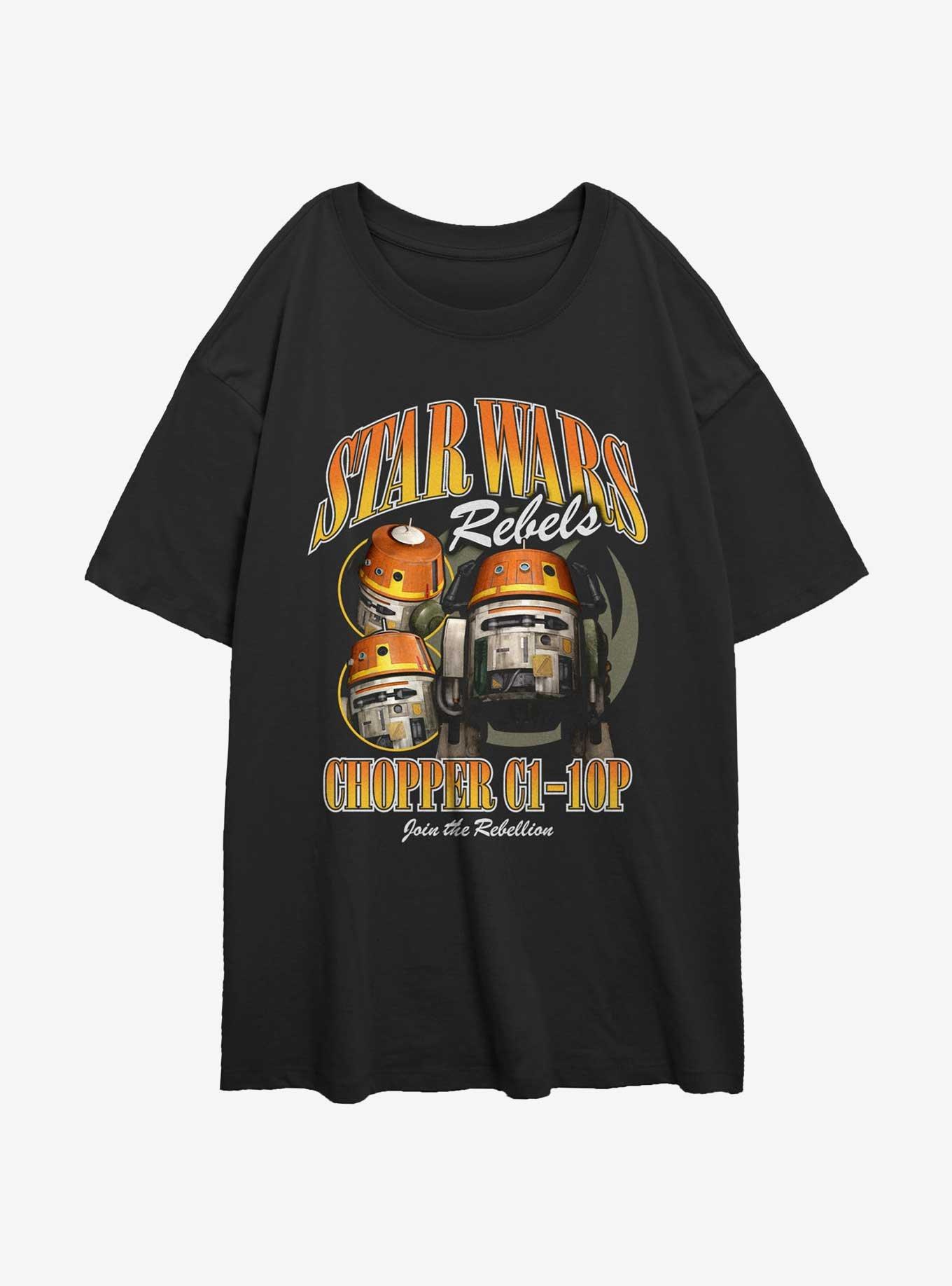 Star Wars: Rebels Rebel Chopper Womens Oversized T-Shirt, BLACK, hi-res