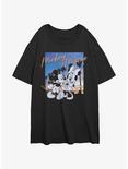 Disney Mickey Mouse Sunset Couple Womens Oversized T-Shirt, BLACK, hi-res