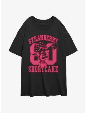 Strawberry Shortcake 80 Collegiate Womens Oversized T-Shirt, , hi-res