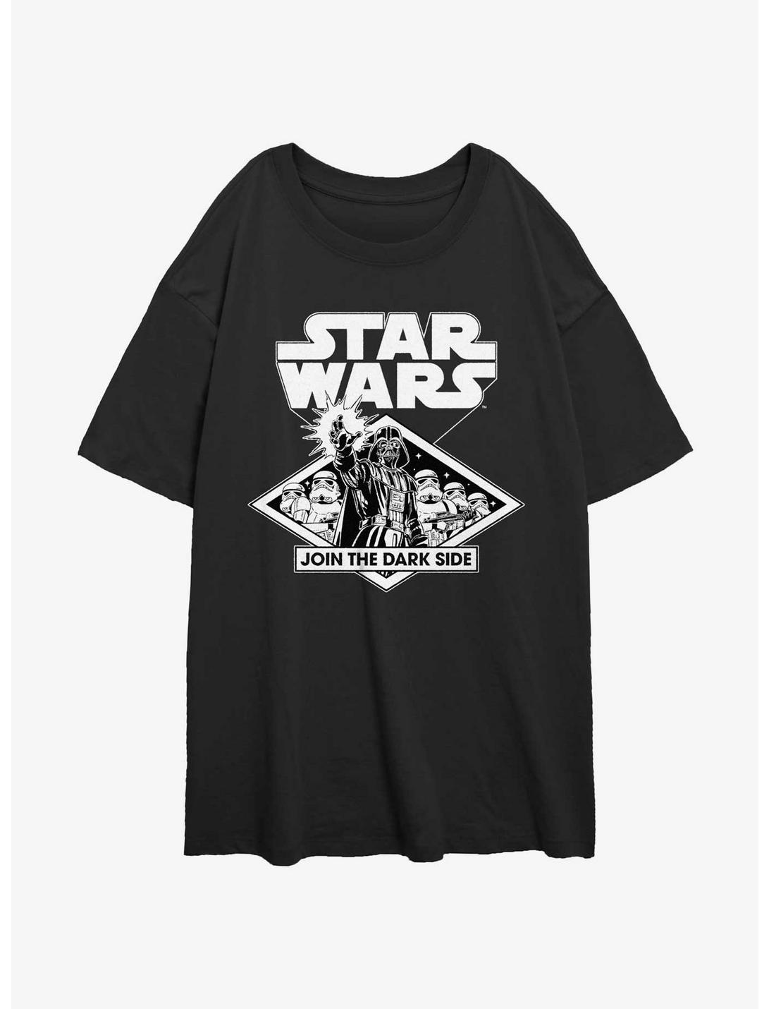 Star Wars Join The Dark Side Womens Oversized T-Shirt, BLACK, hi-res