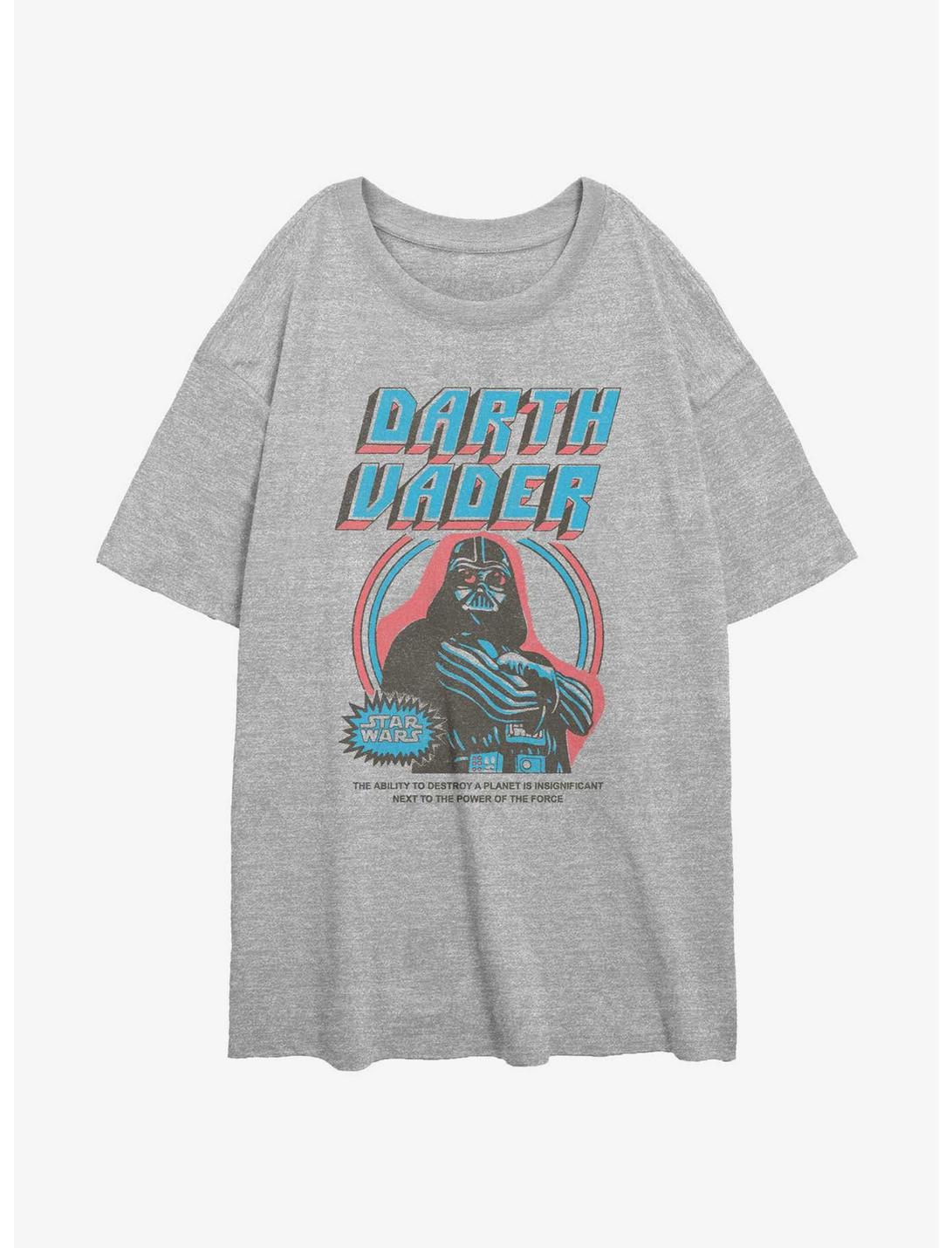 Star Wars Vintage Vader Womens Oversized T-Shirt, ATH HTR, hi-res
