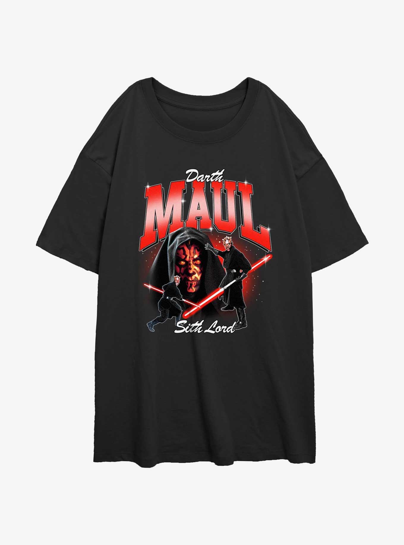 Star Wars Darth Maul Sith Lord Womens Oversized T-Shirt, BLACK, hi-res