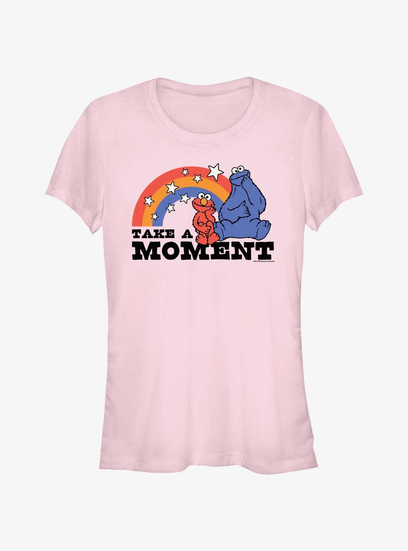 Sesame Street Take A Moment Elmo and Cookie Monster Girls T-Shirt, LIGHT PINK, hi-res