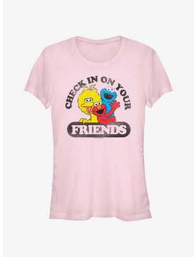 Sesame Street Check In On Your Friends Big Bird Cookie Monster and Elmo Girls T-Shirt, , hi-res