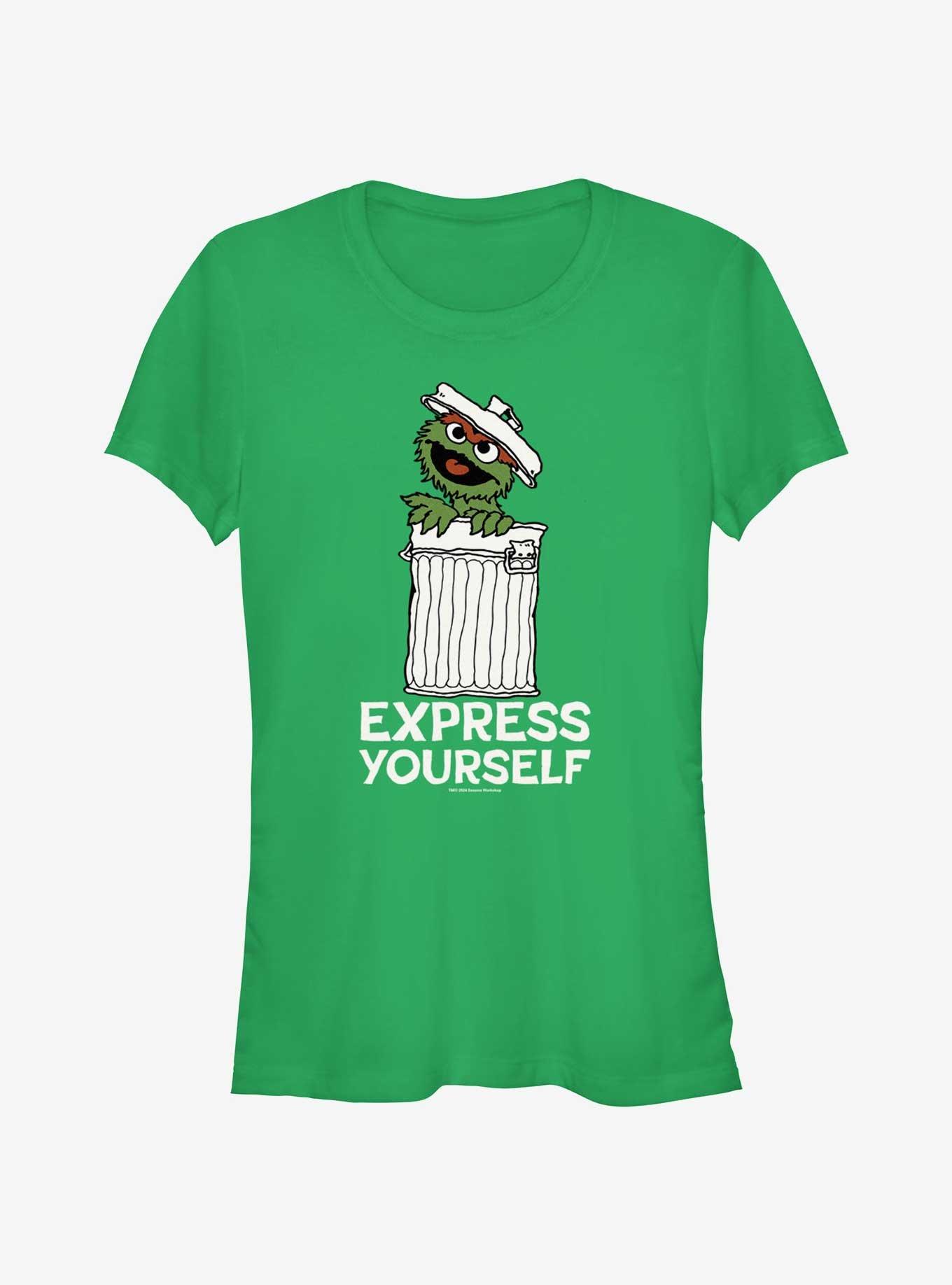 Sesame Street Oscar the Grouch Express Yourself Girls T-Shirt, KELLY, hi-res