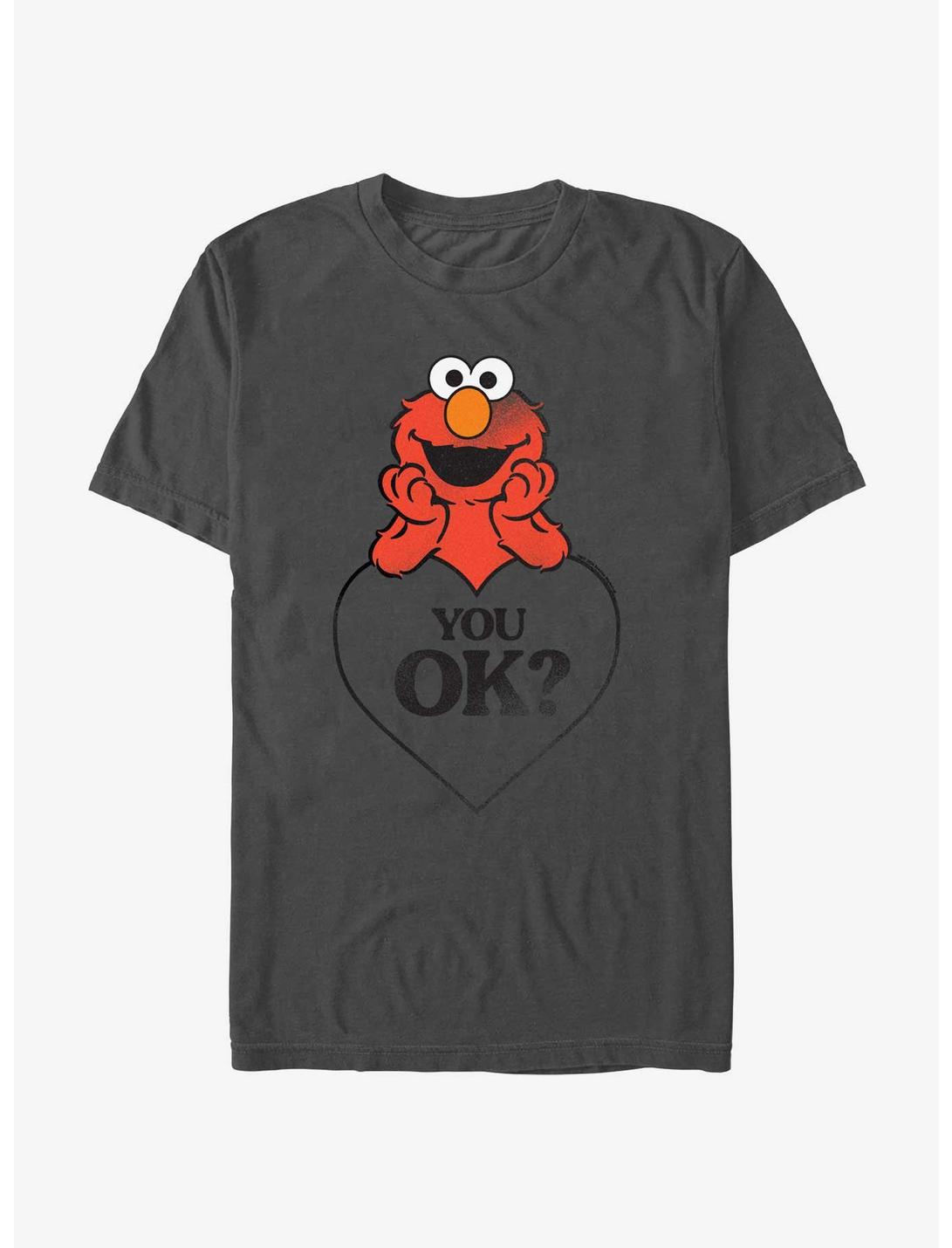 Sesame Street Elmo You Ok Heart T-Shirt, CHARCOAL, hi-res