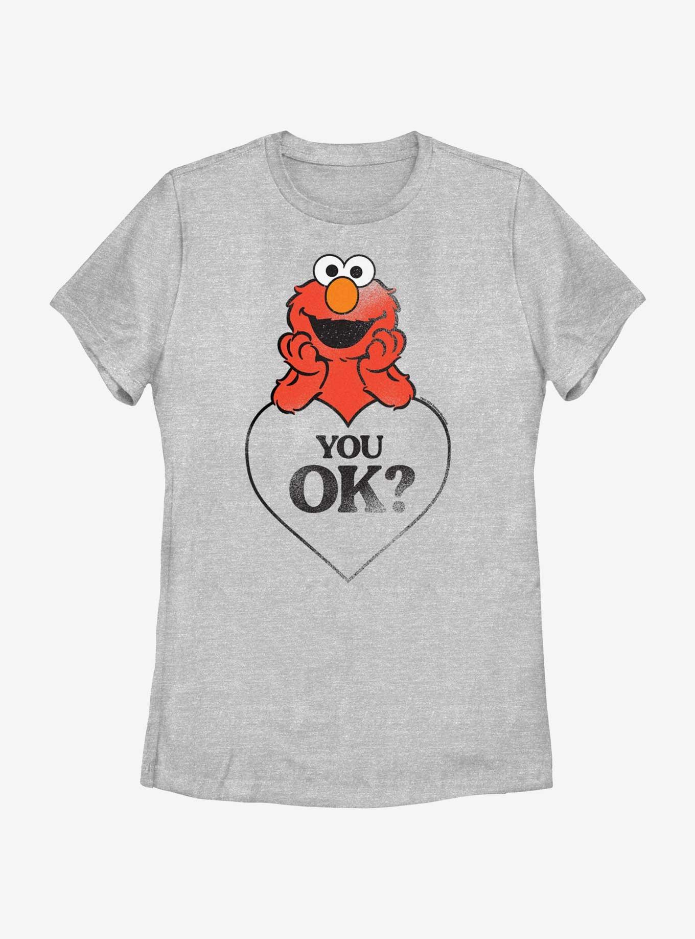 Sesame Street Elmo You Ok Heart Womens T-Shirt