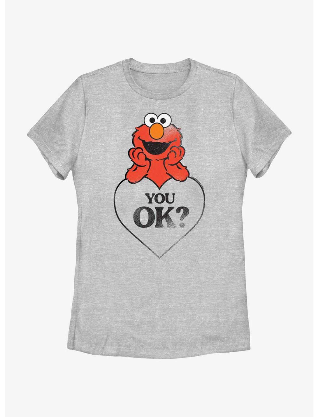 Sesame Street Elmo You Ok Heart Womens T-Shirt, ATH HTR, hi-res