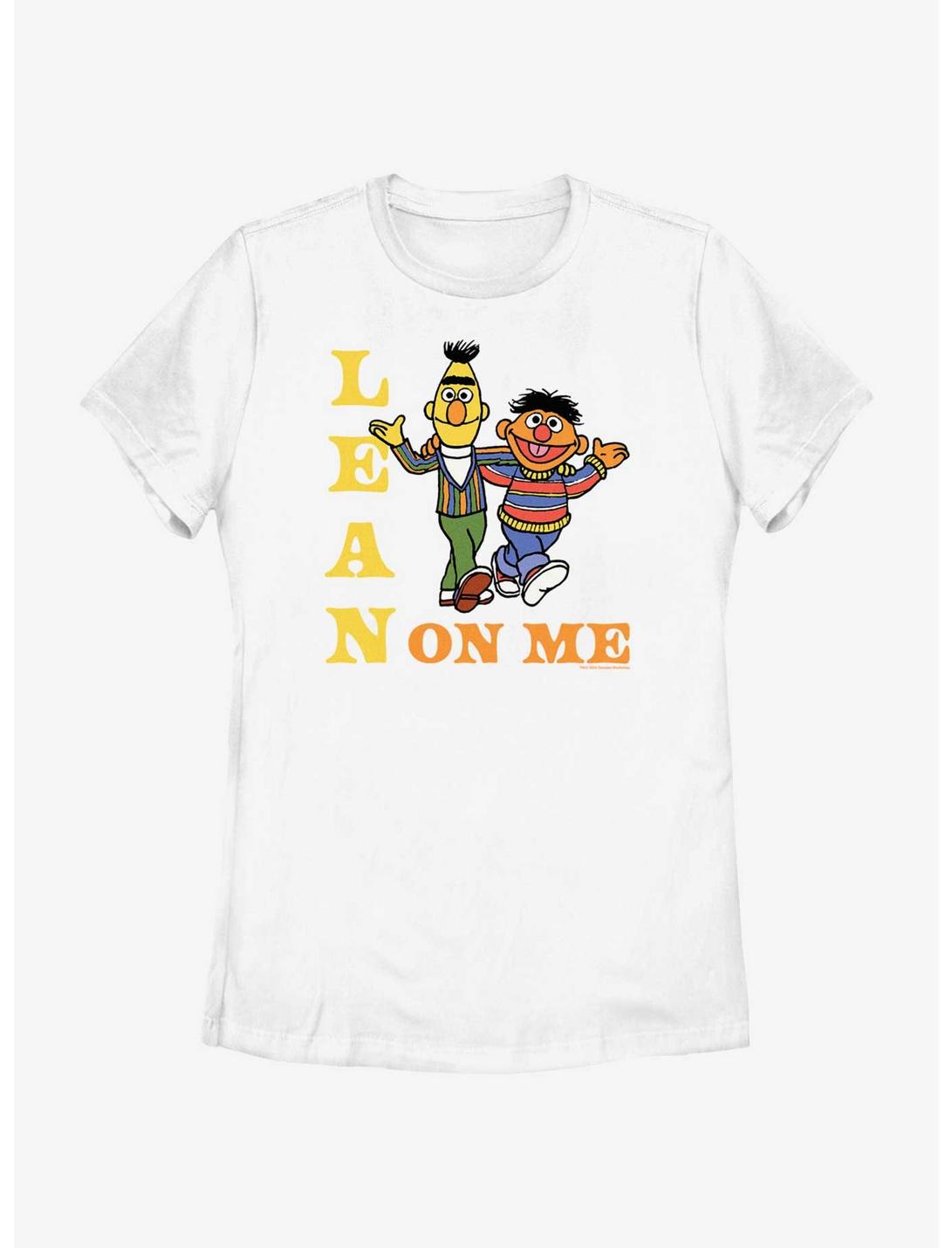 Sesame Street Lean On Me Bert and Ernie Womens T-Shirt, WHITE, hi-res