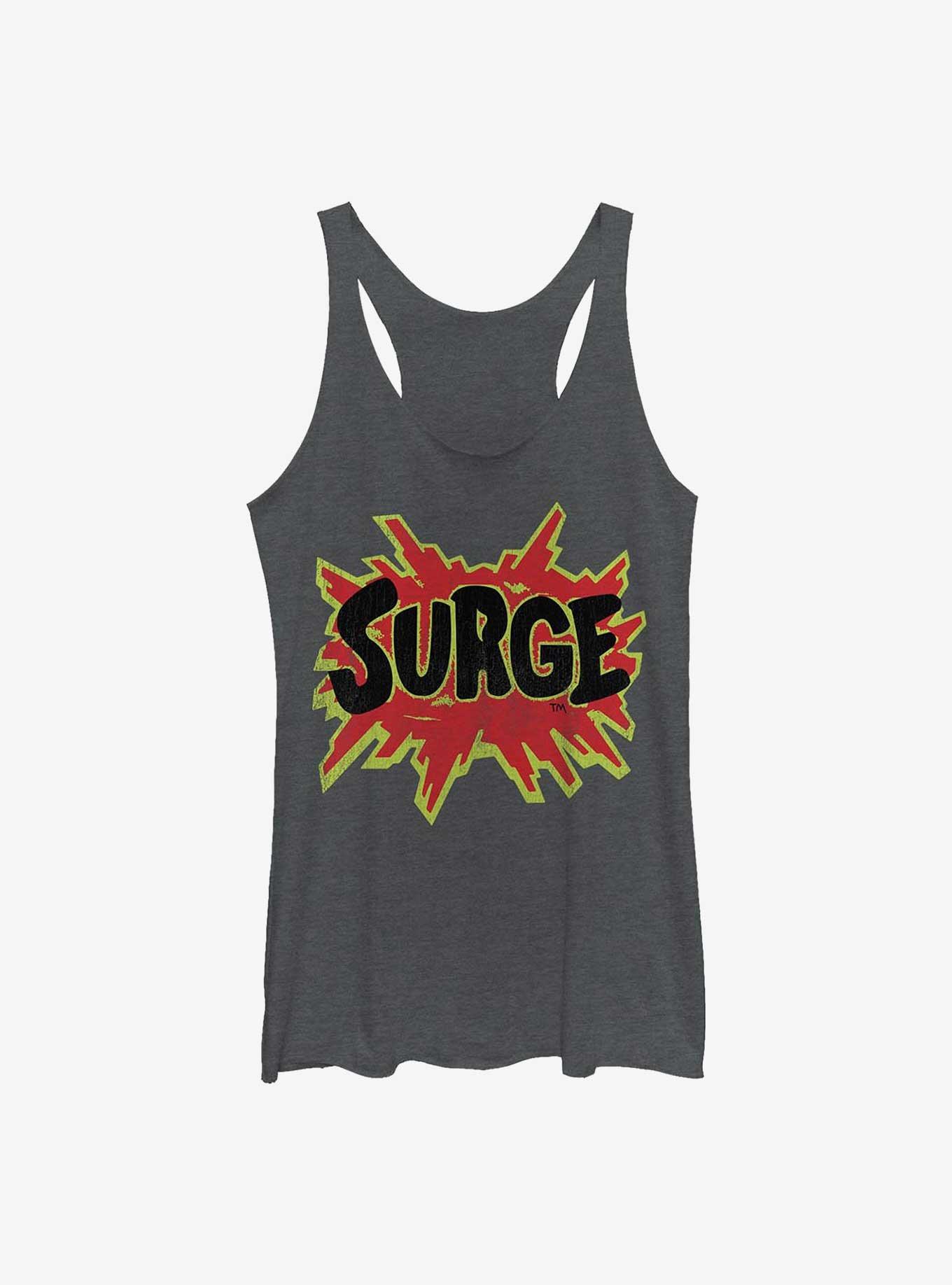 Coca-Cola Surge Soda Girls Raw Edge Tank, BLK HTR, hi-res