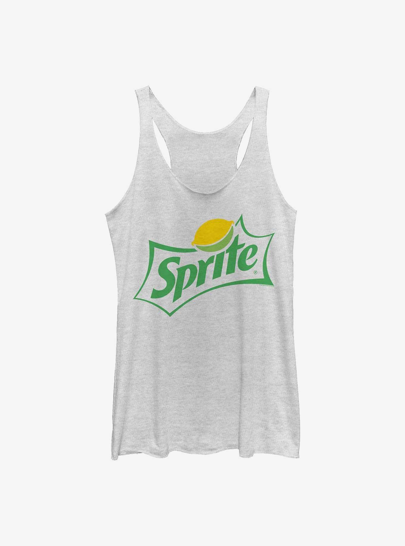 Coca-Cola Vintage Sprite Logo Girls Raw Edge Tank, WHITE HTR, hi-res