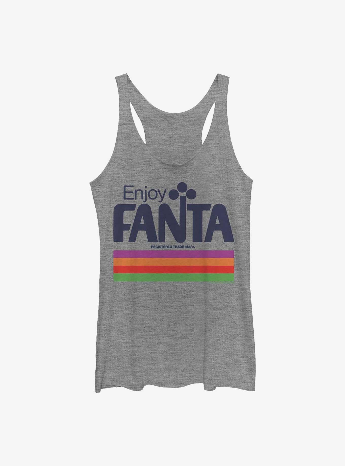 Coca-Cola Retro Fanta Girls Raw Edge Tank, GRAY HTR, hi-res