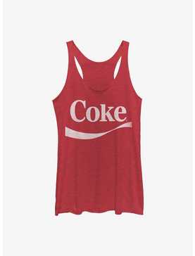 Coca-Cola Simple Coke Swoosh Girls Raw Edge Tank, , hi-res