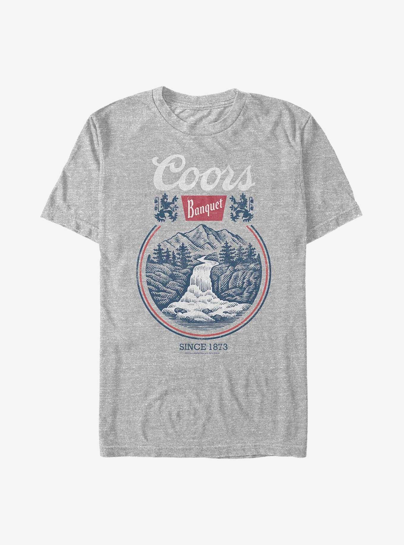 Coors Banquet Waterfall Mountainscape T-Shirt, ATH HTR, hi-res