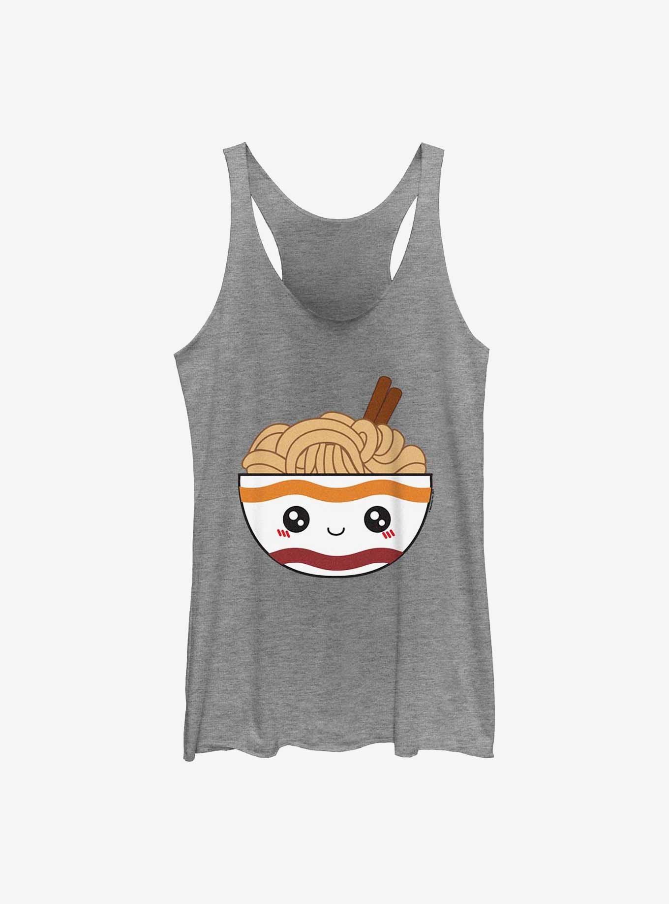 Maruchan Noodle Bowl Girls Raw Edge Tank, GRAY HTR, hi-res