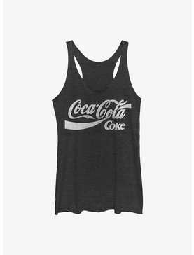Coca-Cola Two Coke Logos Girls Raw Edge Tank, , hi-res
