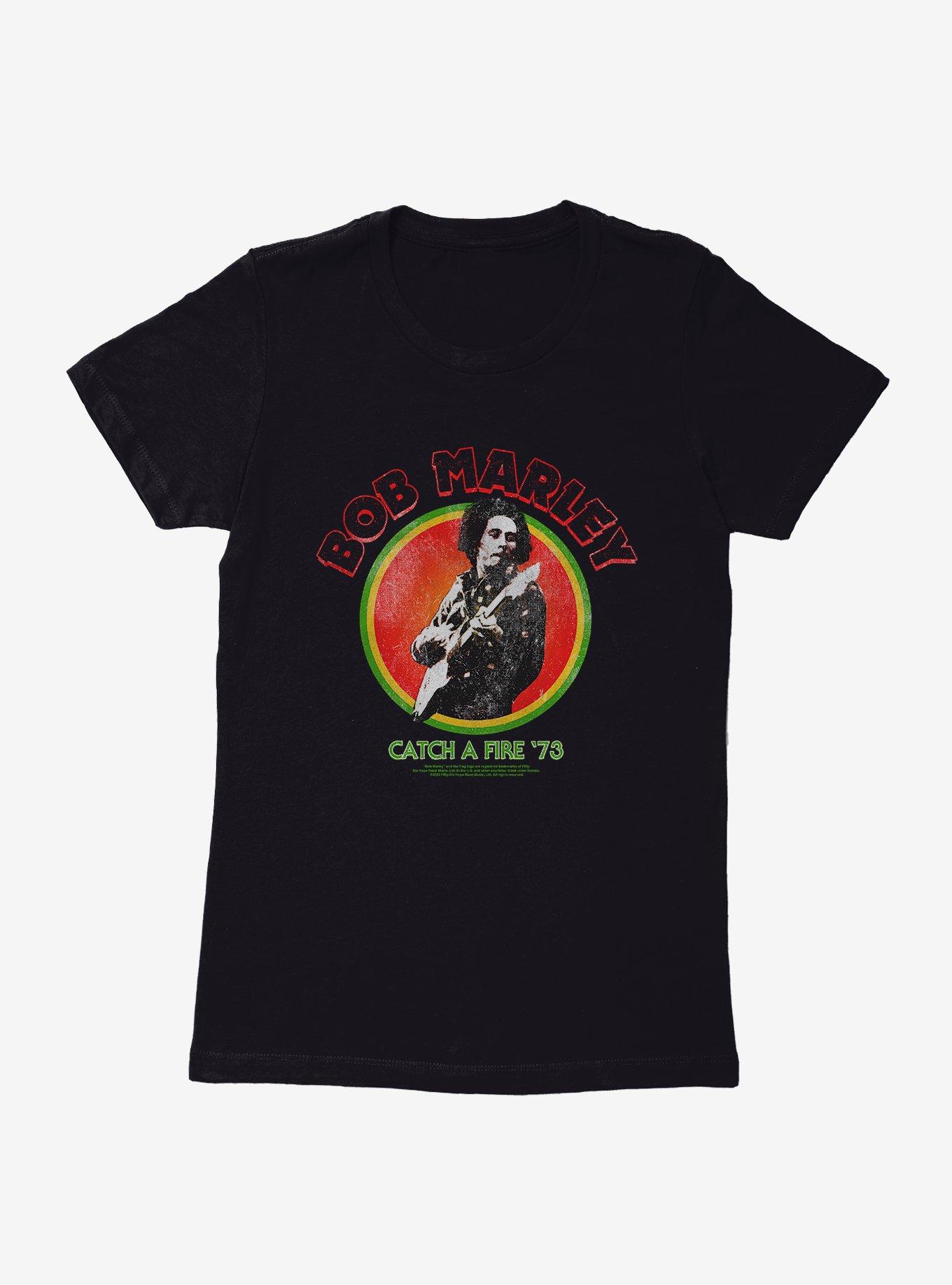 Bob Marley Catch A Fire '73 Womens T-Shirt