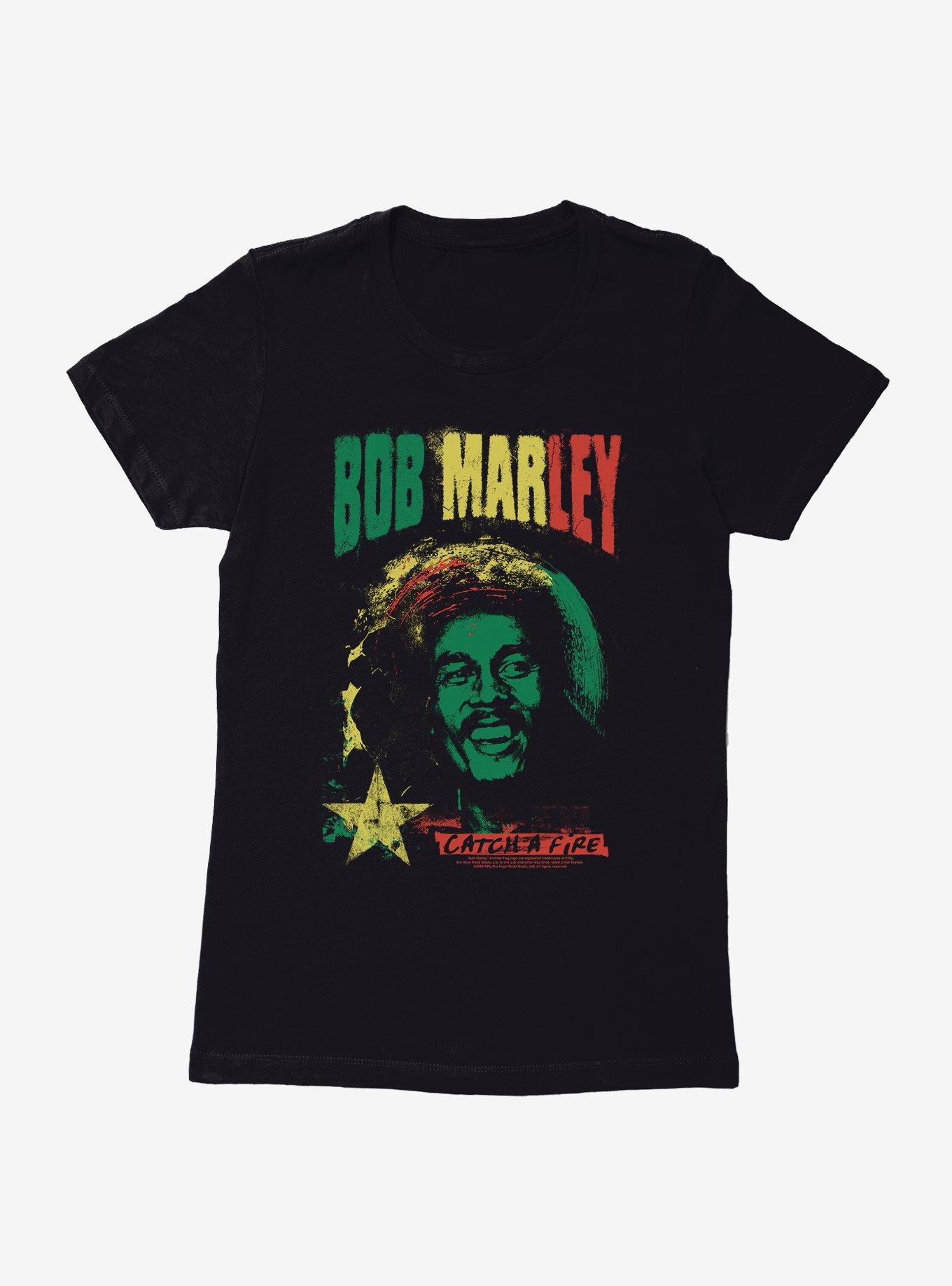 Bob Marley Catch A Fire Womens T-Shirt