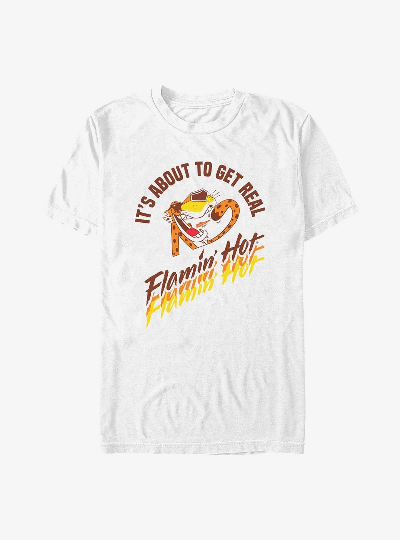 Cheetos It's About To Get Real Flamin Hot T-Shirt, WHITE, hi-res