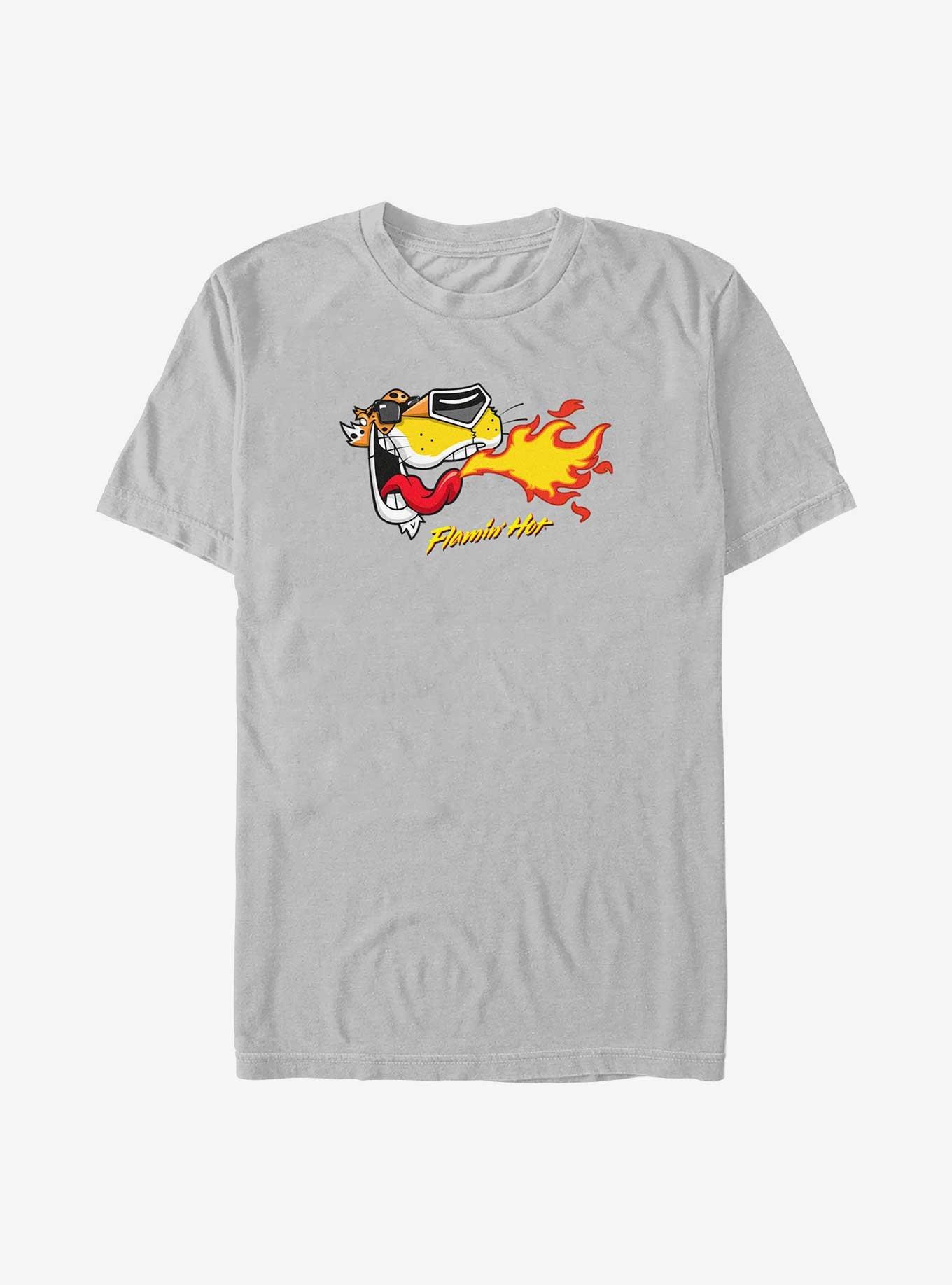 Cheetos Flamin Head T-Shirt, SILVER, hi-res