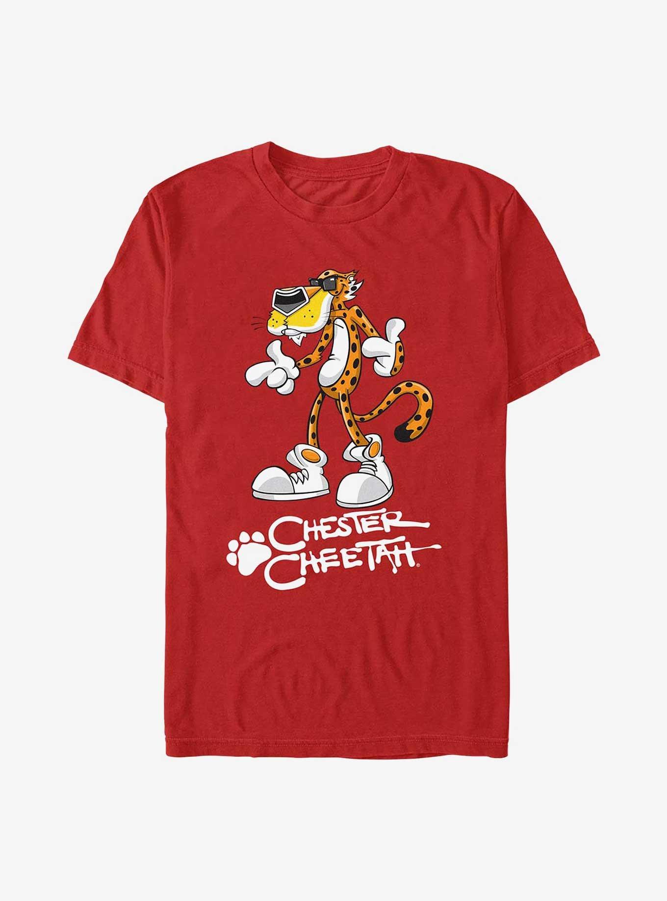 Cheetos Standing Chester Cheetah T-Shirt, RED, hi-res