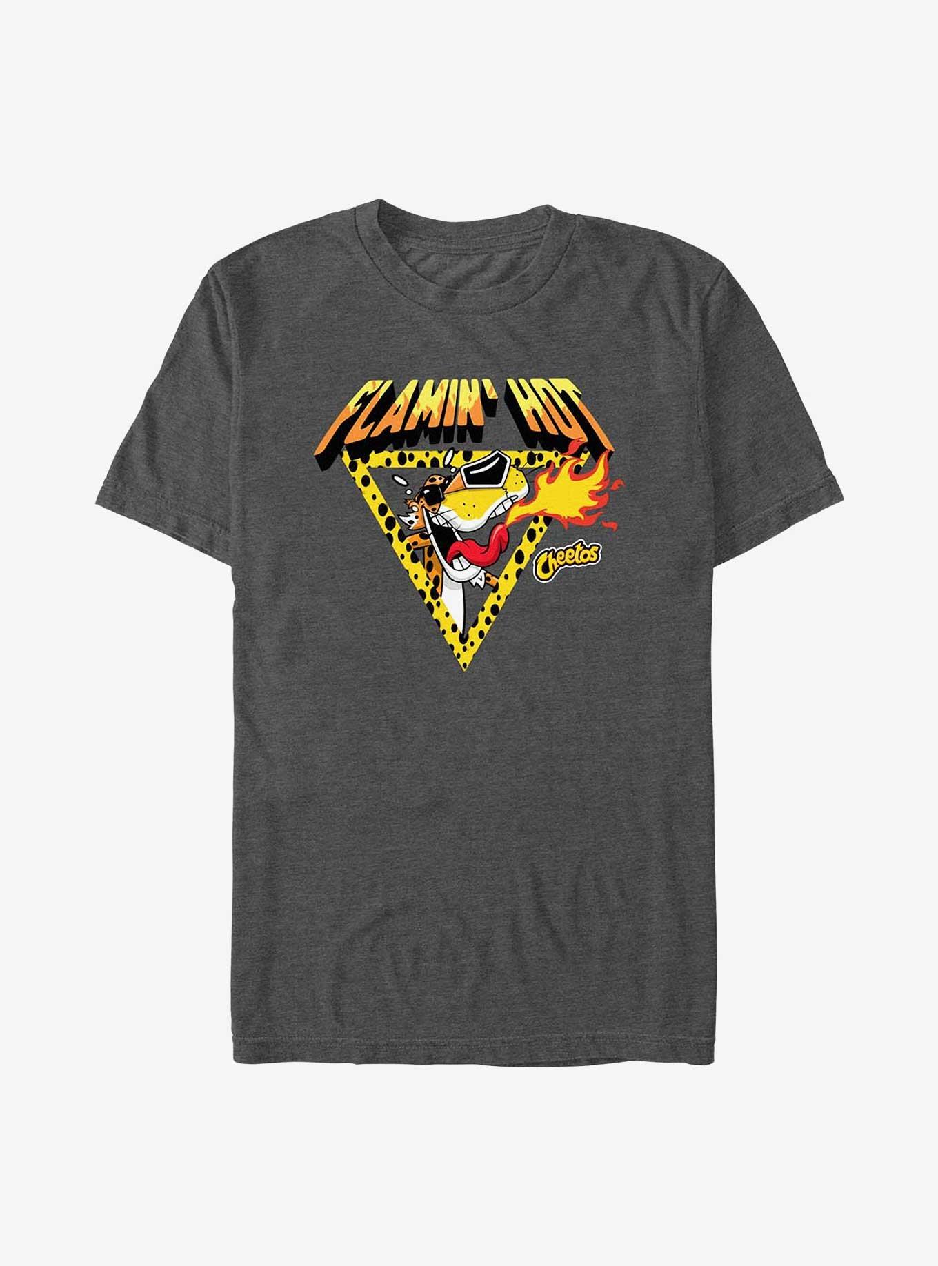 Cheetos Hot Cheetos Triangle T-Shirt, CHAR HTR, hi-res