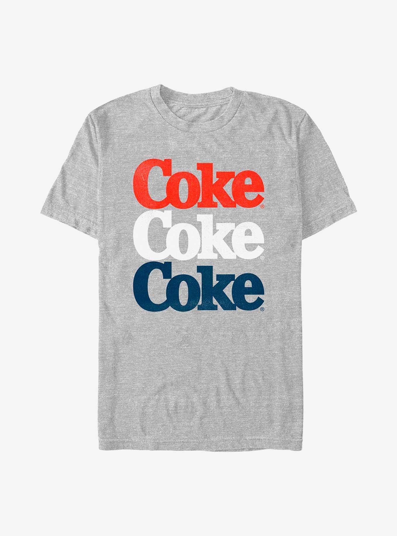 Coca-Cola Coke Americana Three Stack T-Shirt, ATH HTR, hi-res
