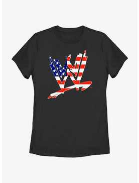 WWE American Flag Logo Womens T-Shirt, , hi-res