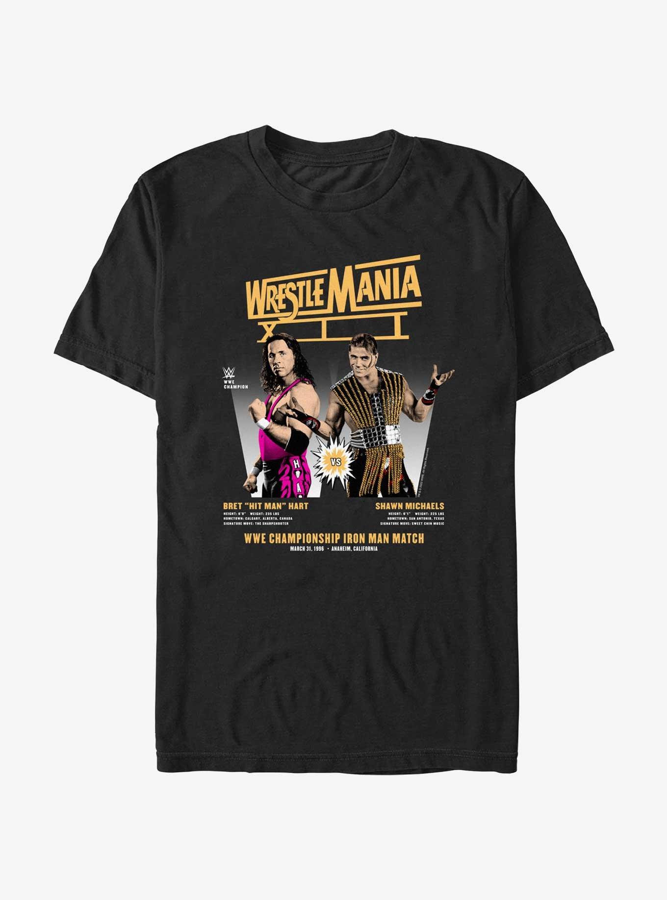 WWE WrestleMania XII Bret Hart Vs Shawn Michaels T-Shirt