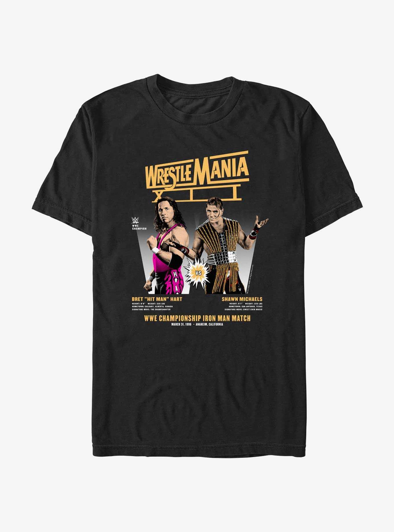 WWE WrestleMania XII Bret Hart Vs Shawn Michaels T-Shirt, , hi-res