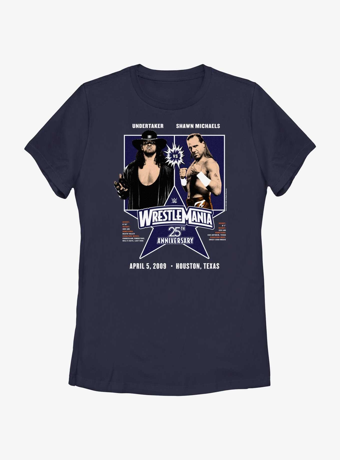 WWE WrestleMania 25 The Undertaker Vs Shawn Michaels Womens T-Shirt