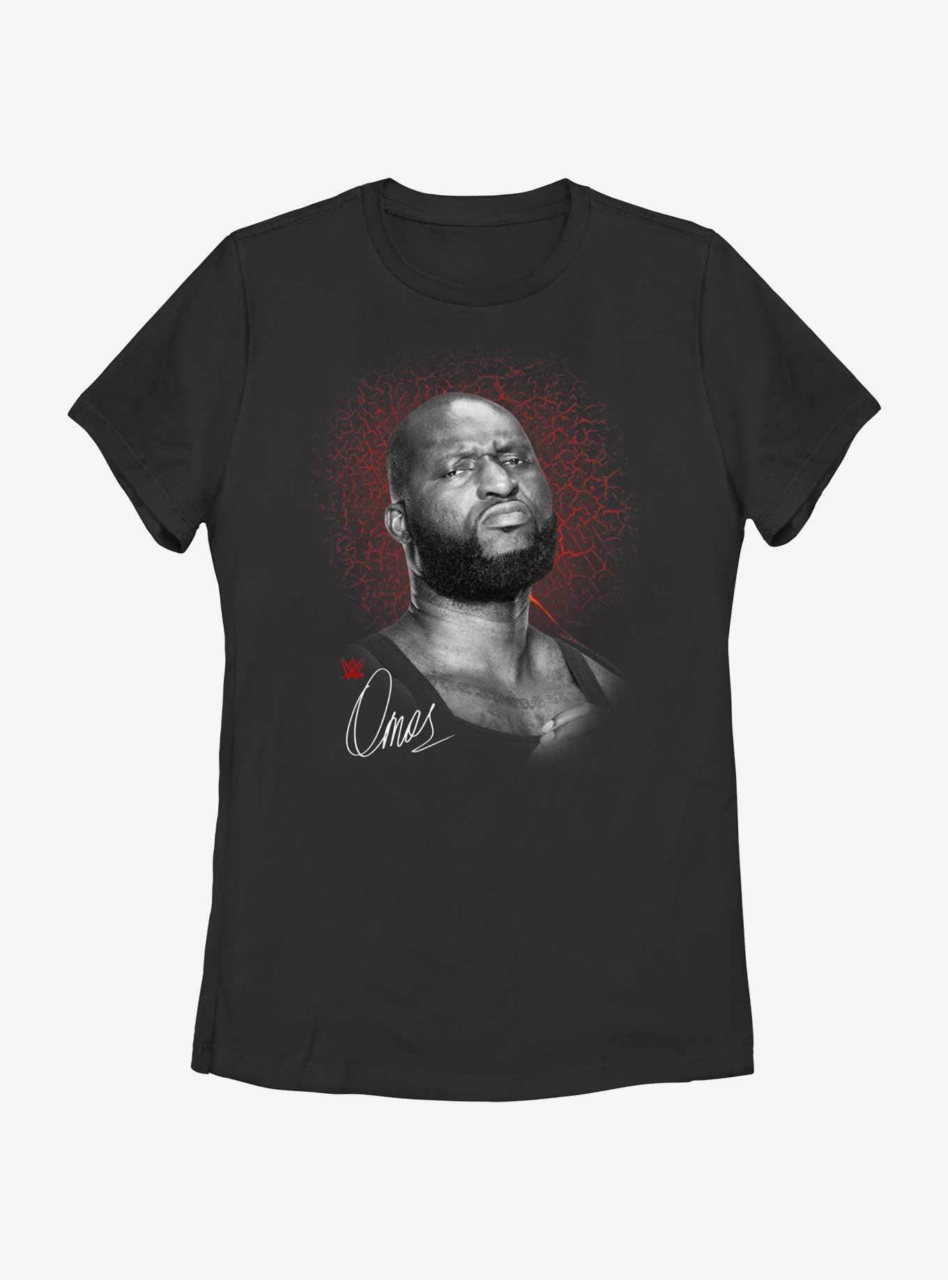 WWE Omos Portrait Womens T-Shirt, BLACK, hi-res