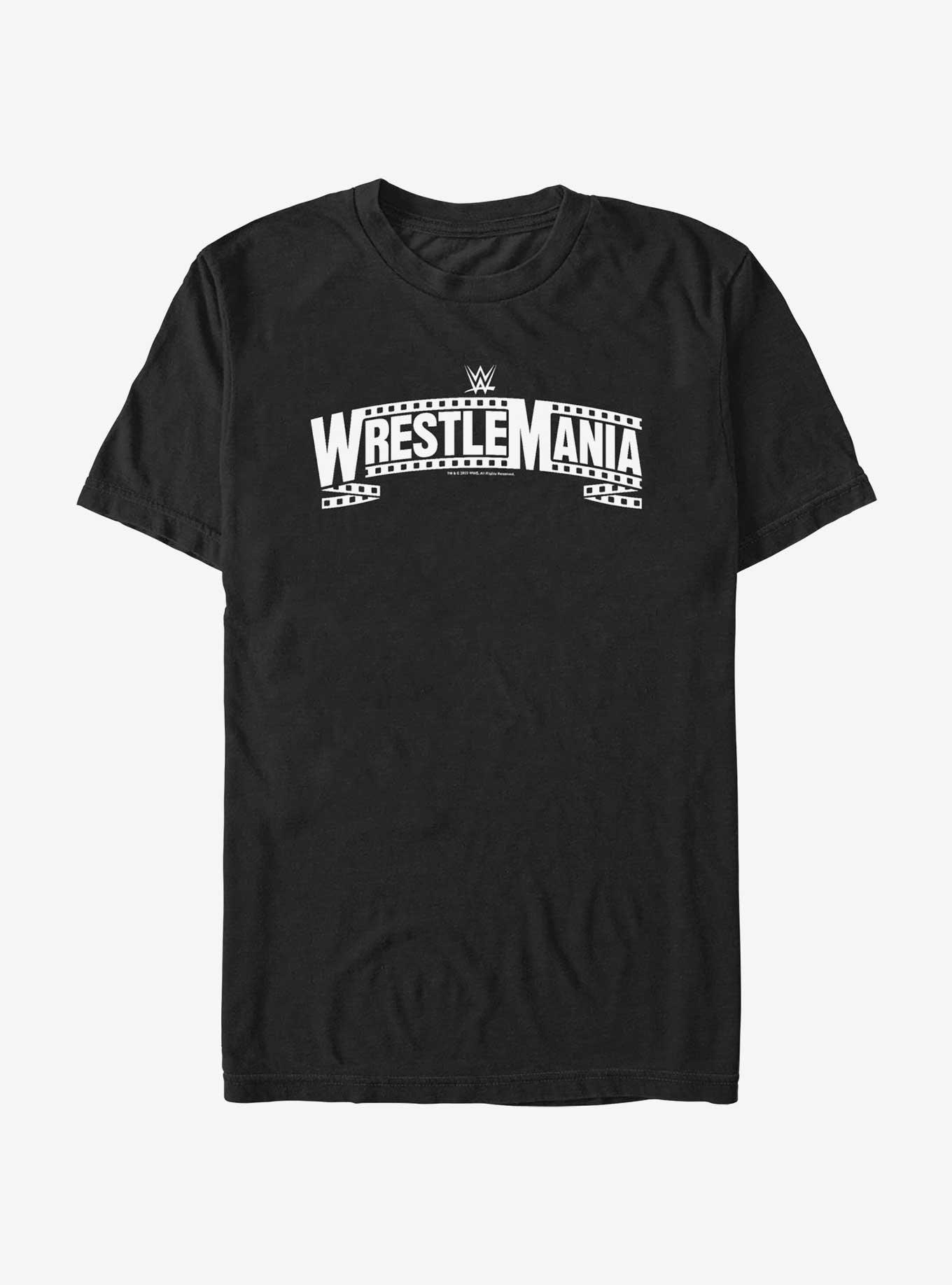 WWE WrestleMania 39 Filmstrip Logo T-Shirt