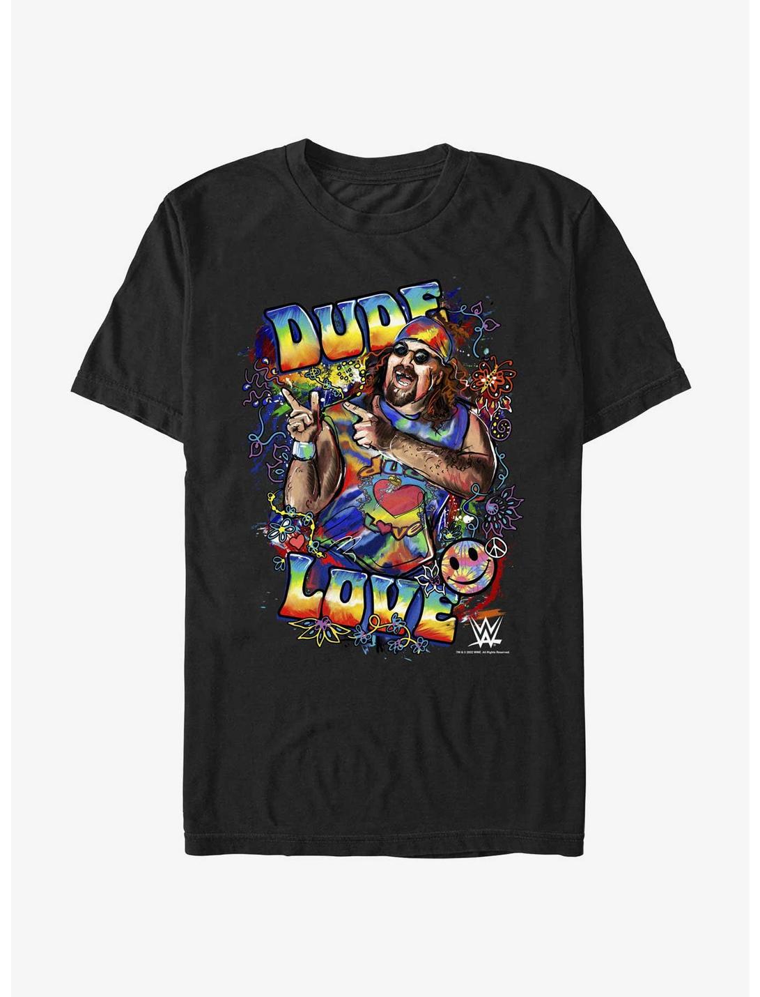 WWE Dude Love Doodle Art T-Shirt, BLACK, hi-res