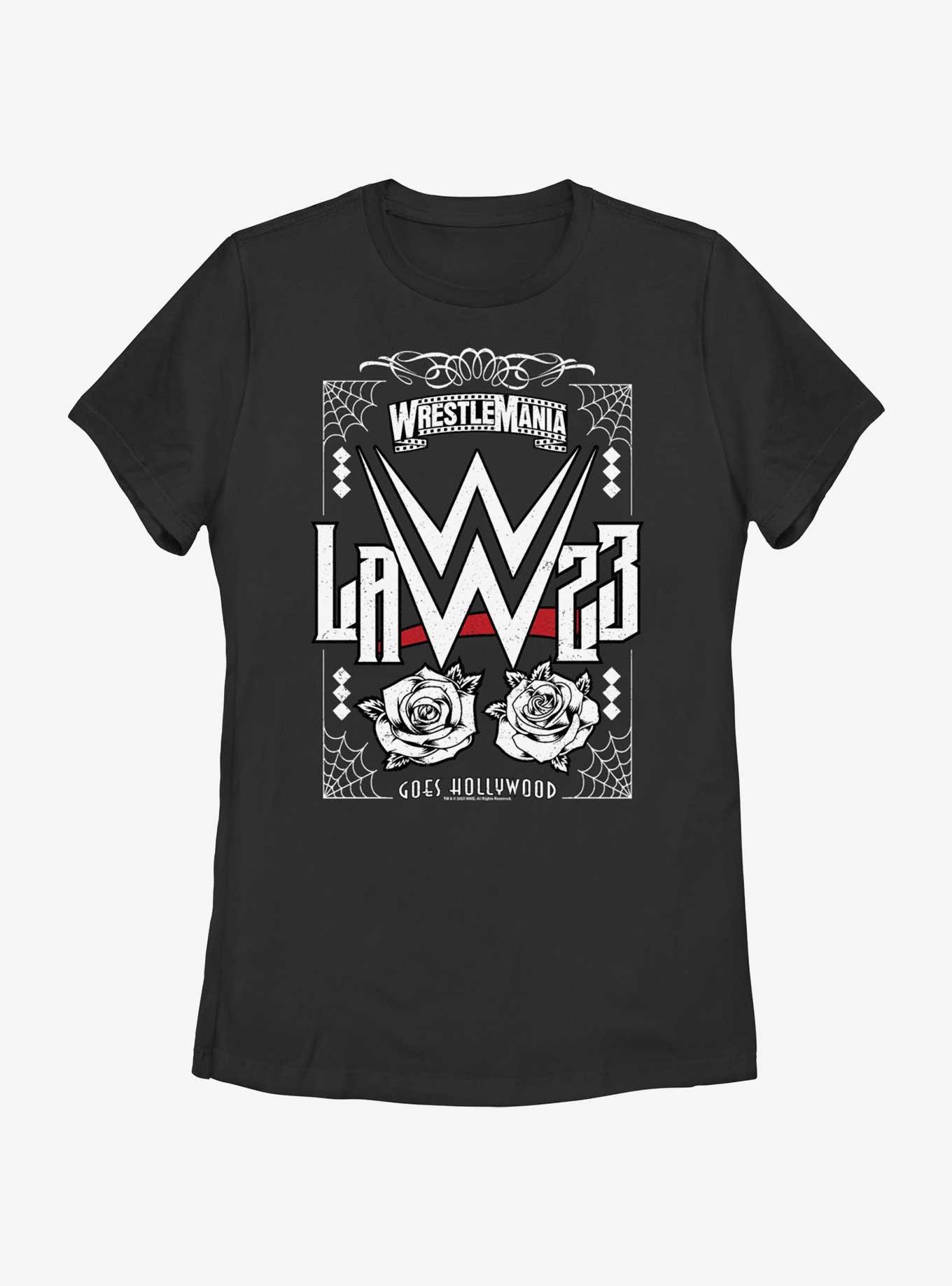 WWE WrestleMania 39 LA 23 Roses Womens T-Shirt