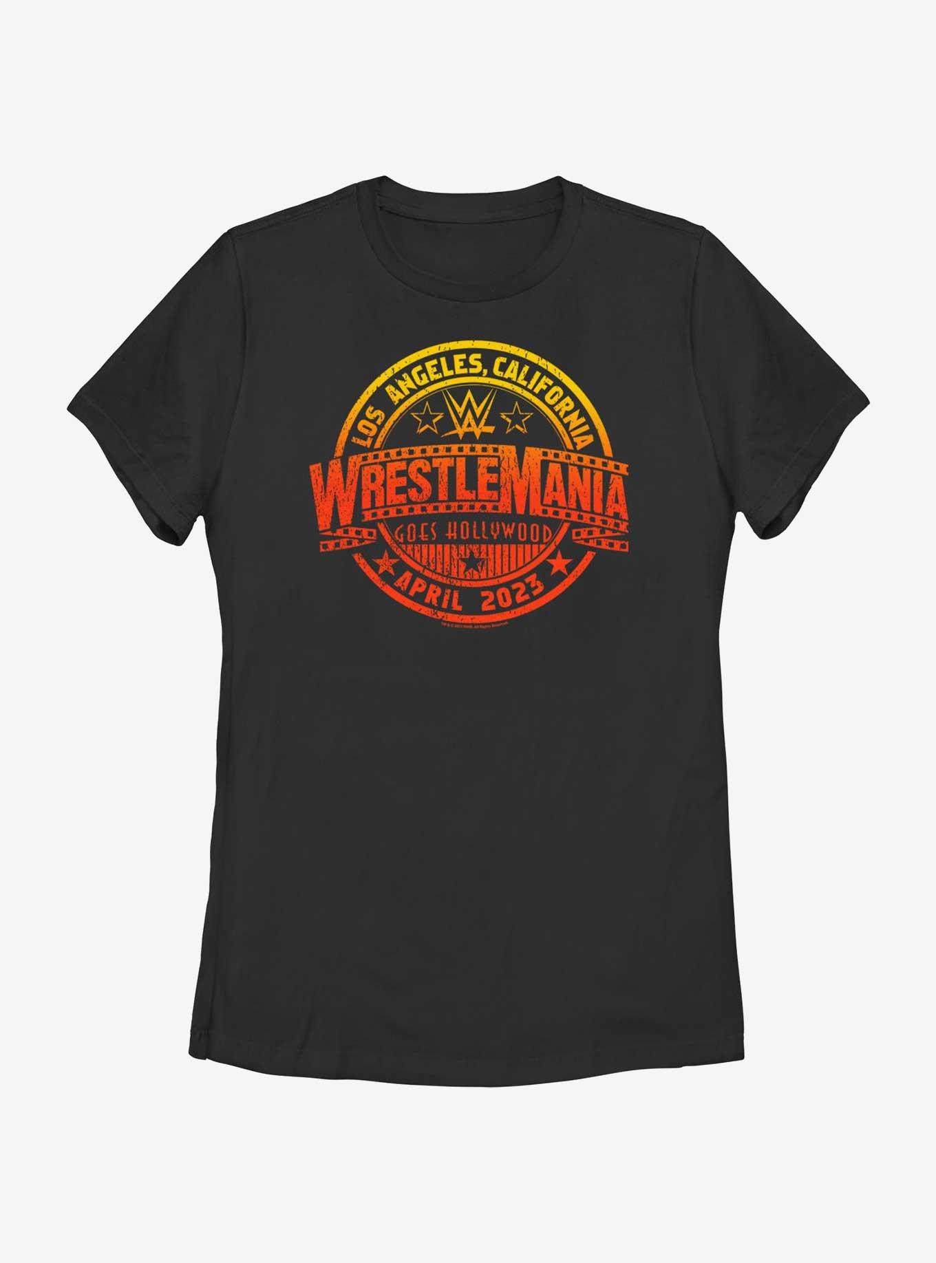 WWE WrestleMania 39 Goes Hollywood Icon Womens T-Shirt