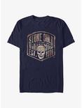 WWE Stone Cold Skull Crest T-Shirt, NAVY, hi-res