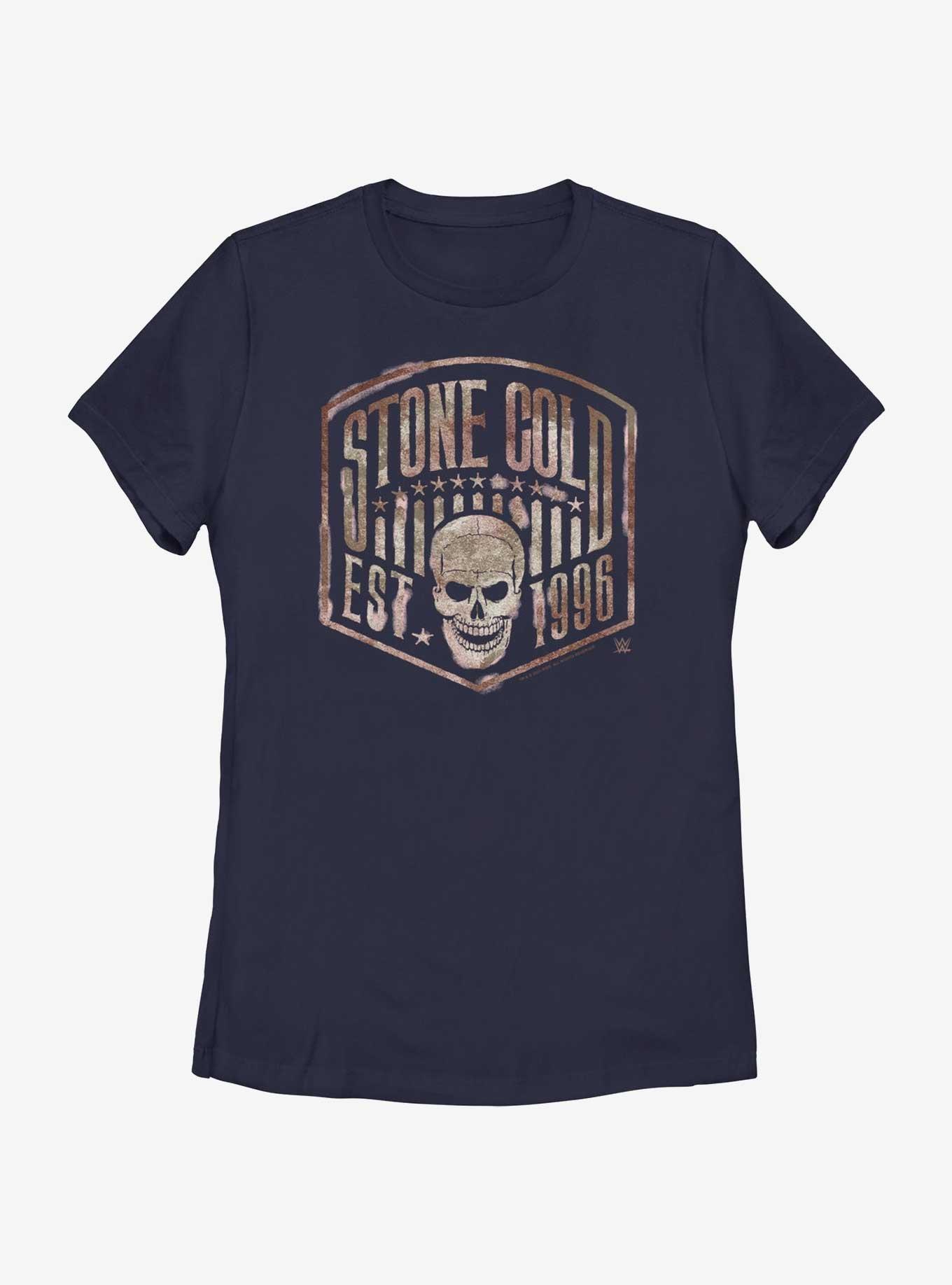 WWE Stone Cold Skull Crest Womens T-Shirt