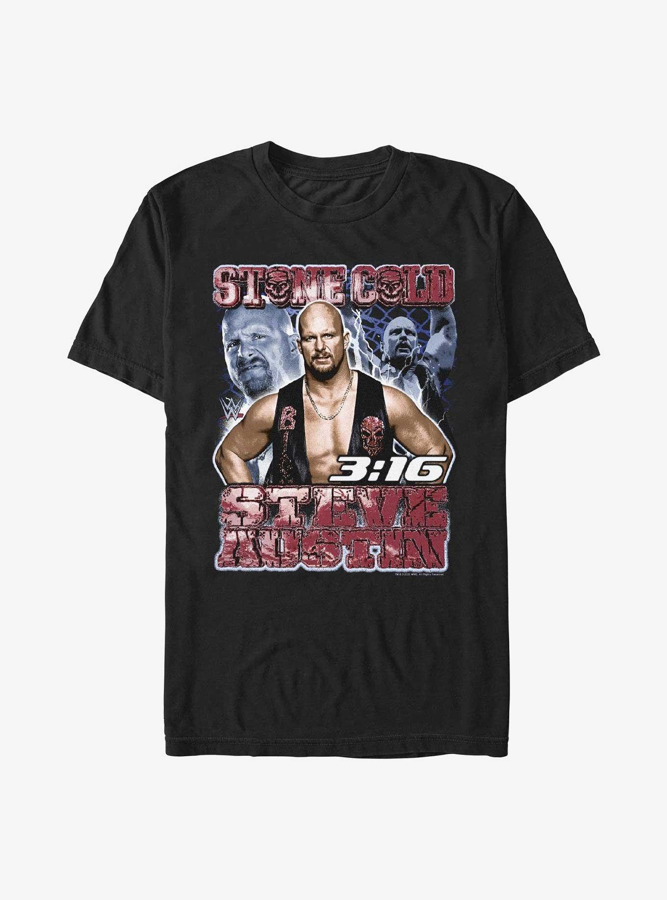 WWE Stone Cold Steve Austin Collage Portrait T-Shirt