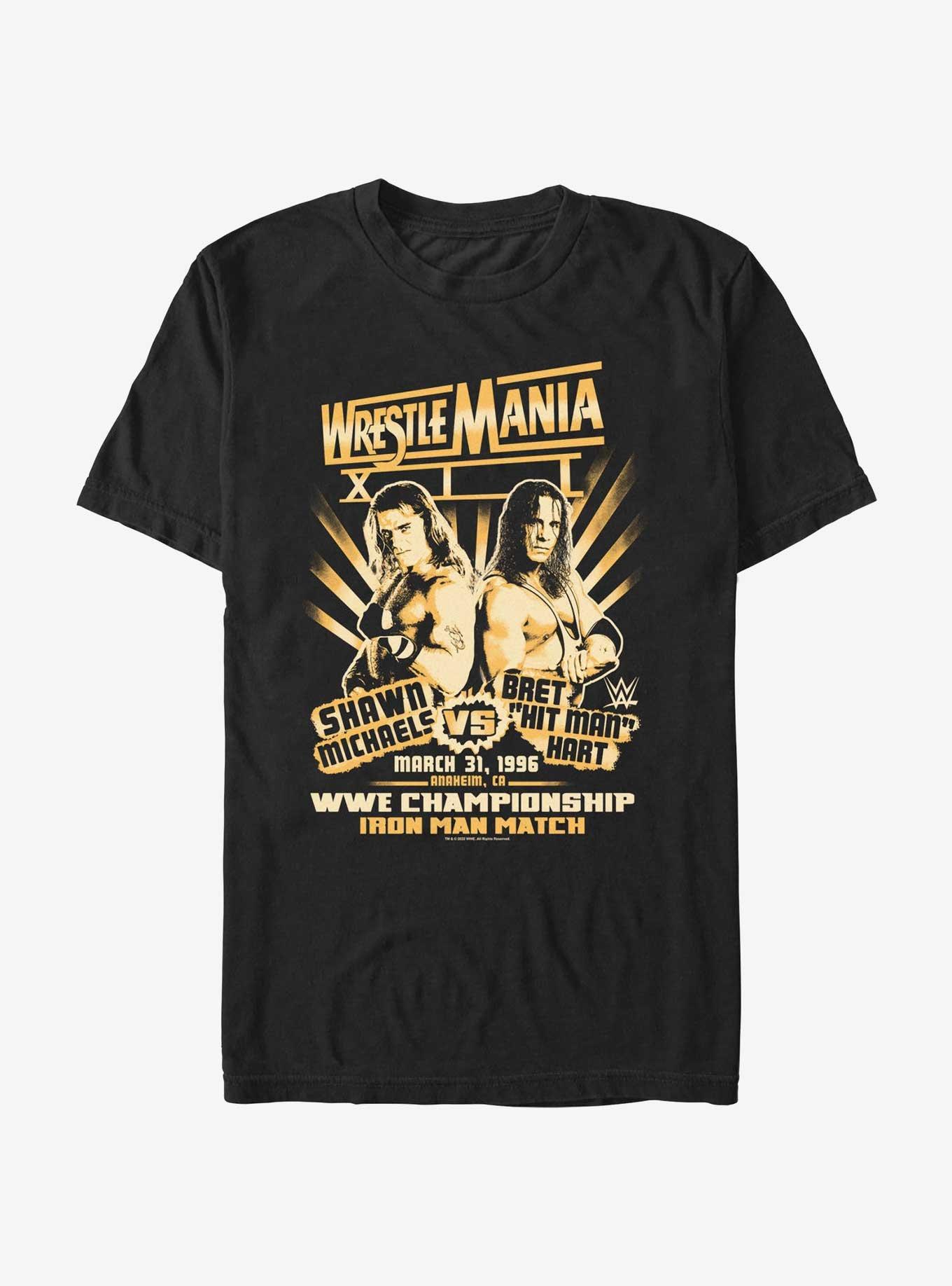 WWE WrestleMania XII Iron Man Match Bret Hart And Shawn Michaels T-Shirt