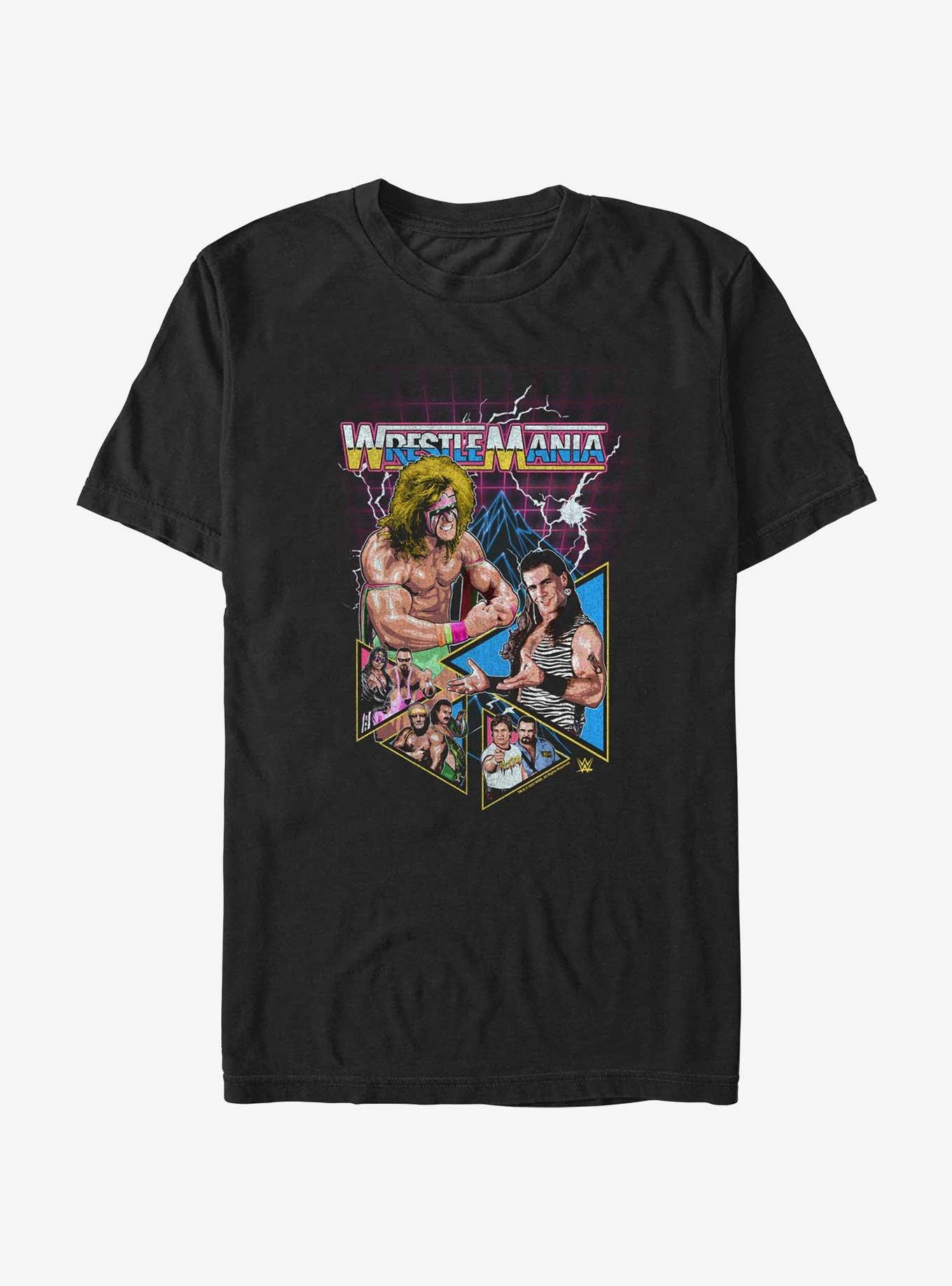 WWE WrestleMania Retro Grid Poster T-Shirt