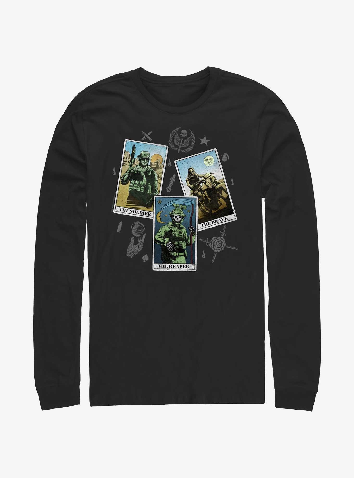 Call of Duty Card Pile Long-Sleeve T-Shirt, BLACK, hi-res